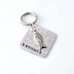 Fish charm Pet id tag Alumi..