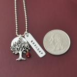 Teacher necklace, apple tre..