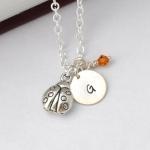 Initial Necklace Silver lad..