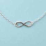 Silver infinity Necklace, e..