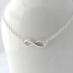Silver infinity Necklace, e..
