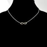Silver infinity Necklace, e..